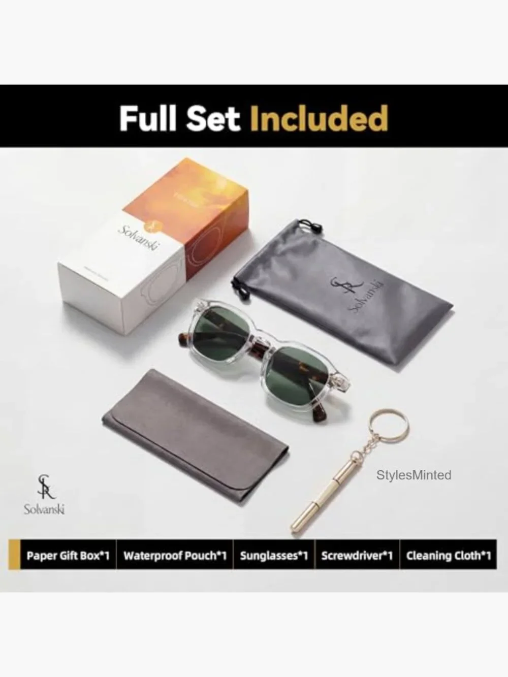 Square Tortoiseshell Retro Sunglasses UV400 Non-Polarized Lightweight Unisex